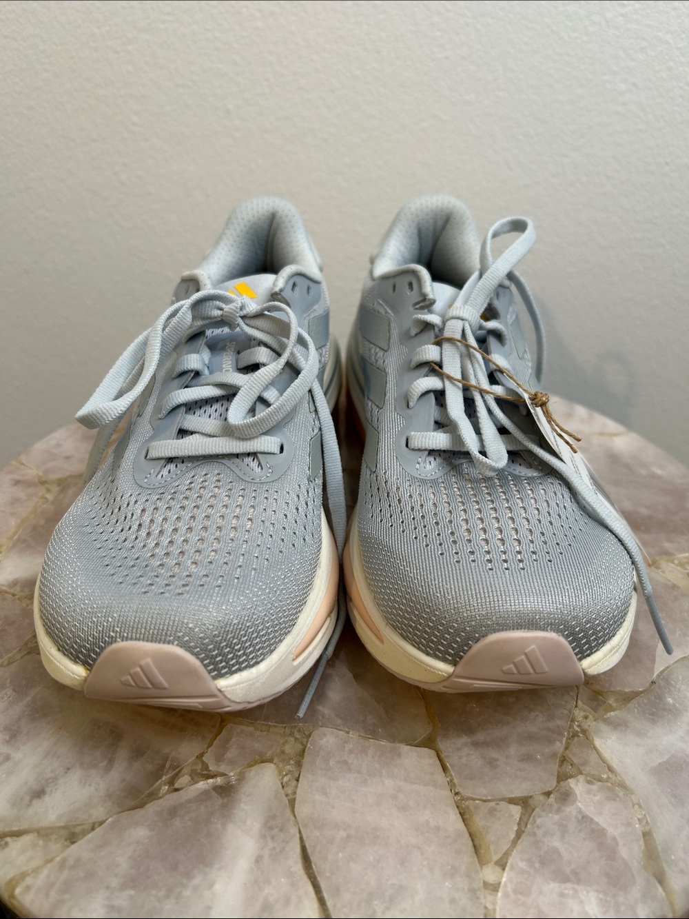 adidas Supernova Rise Women's Running Shoes - Light Gray & Yellow Accents - Picture 15 of 15